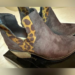 Leopard print boots